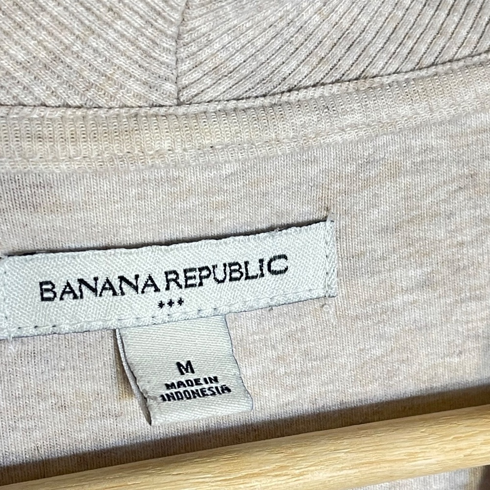 Banana Republic Light Gray Shawl Collar Sweatshirt - Picture 5 of 7